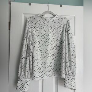 Carolina Belle Black and White Polka Dot Blouse
